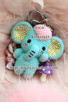 Austrian Crystal sticking Diamond MELODY good friend baby elephant pendant car hanging bag hanging custom