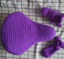  Monochrome handmade wool woven ordinary bicycle sharing bicycle seat cover handle cover