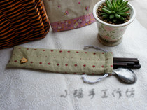 Portable chopsticks storage bag handmade fabric tableware bag eco-bag sundry bag bag bag corset pocket