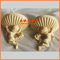  Natural wind sandstone relief lighting sculpture FRP little angel wall lamp decoration hotel villa home decoration decoration