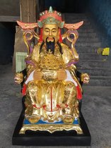 Low-cost sale of resin Buddha statue FRP 1 meter 1 high gilded painted treasure treasure God of Wealth God of Wealth