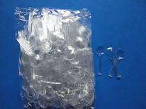 Disposable plastic spoon ice cream special spoon jelly yogurt taste about 500