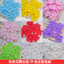 diy silk cloth petals simulation petals hand-thrown petals handmade with flower decoration flower 6 5CM big plum petals * 9 colors