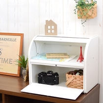 Paint white double storage box Large iron box Tea coffee cup Snack cabinet storage finishing artifact