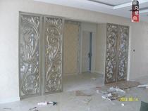 Density board carved screen solid wood flower grid partition background wall size can be customized