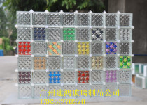 Painted Diamond Glass Tile partition wall glass brick toilet partition wall glass brick partition