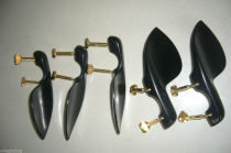 Viola accessories Ebony chin rest with golden split chin screws