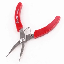 Taiwan Baogong 1PK-396B stainless steel red heart with tooth tip nose pliers with teeth fine tip pliers 130mm