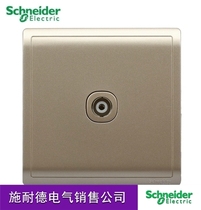Schneider switch socket TV (with one branch)Famsun Series Intoxicating gold type 86 wall panel