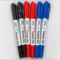 TAIWAN LION 680 RED BLACK AND BLUE double-headed Kiwi pen can be repeated WITH INK 0 5-1 0MM can not wipe off oily pen