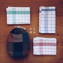 Red green and blue striped plaid cotton linen napkin tea towel tea towel wipe cloth heat insulation mat baking food photography props