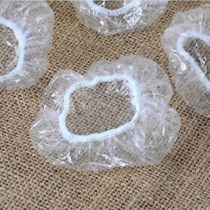 100 only installed disposable ear covers transparent plastic new dye hair oil waterproof earcuff thickening wholesale