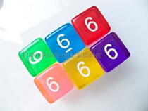 6-sided dice Round square corner color numbers d6 table running group Childrens literacy color teaching export dice Wanzhi