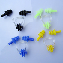 Swimming silicone nose clip earplugs adult children soft waterproof earplugs swimming equipment