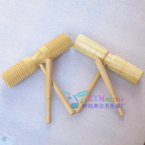 Special price Orff instrument double-ring barrel early education toy percussion instrument log double-ring barrel double ring
