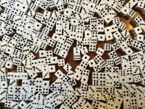 8MM square corner white background all black dots conventional dice 8# Three-dimensional design dice is cheap