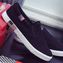 Spring Summer Mens Low Helping Sails Cloth Shoes Little White Shoes Men Old Beijing Cloth Shoes Sloth People A Foot Pedal Mens Shoes Student Board Shoes