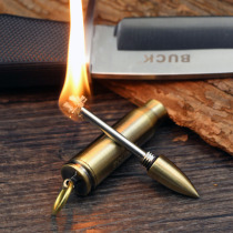 Creative bullet case outdoor portable ignition Stick waterproof match kerosene lighter personality Flint