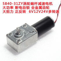 31ZY permanent magnet DC worm gear motor 12V curtain machine billboard motor 5840 tooth box motor