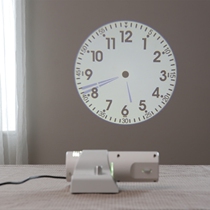 Creative European LED projection clock pure digital Roman projection clock living room clock projection wall clock to send color card