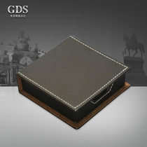 High-grade leather business note box seat note box seat note paper storage box desktop special office supplies