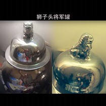 High-grade ceramic 30-40-50-60-70 high lion head jiang jun guan porcelain Gold Silver Lion jiang jun guan