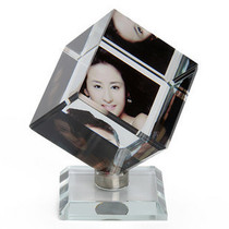 Crystal Image Supplies White Blank Wholesale 60 Crystal Cube Free Sanding Photo Making Crystal Rotating Rubiks Cube