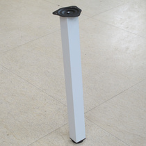 Milky white adjustable square table legs bar legs table legs cabinet feet furniture feet square tube tables thickened bar columns