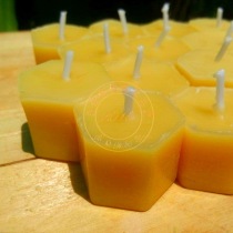 Honeycomb hexagonal natural beeswax candle handmade beeswax creative building block candle smokeless aromatherapy candle holder