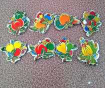 Paper live supplies Paper tie accessories Aluminum paper eight fruits sticker handicraft aluminum paper eight treasures 50 sets