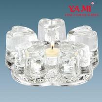 Special offer YAMI flower tea pot with transparent glass insulation base Glaucoma insulation plate candle holder heat-resistant glass