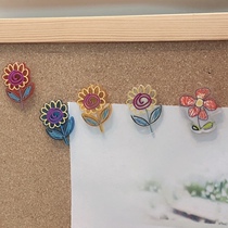 5 transparent relief graffiti flowers cute cork board special pushpin stud studs drawing board Photo Wall