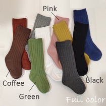 Korean version of ins Wind newborn baby stockings men and women baby Spanish pit stockings candy colored socks