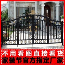 Wrought iron gates patio doors