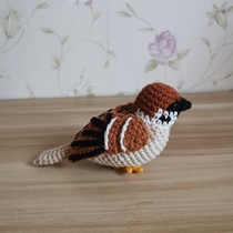 Tree Sparrow Crochet Video Material Pack Original Design Shanyi Same Chitotaro Fat Bird Doll