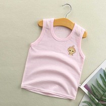 New summer children cotton thin vest 0 to 6 years old men and women baby vest small children hurdle base shirt