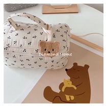 ins Han Wind Homemade Embroidery Little Bear Name listed mommy bag Pendant Kindergarten Name Card Hanging Decoration Decoration