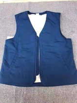 Public ground maintenance leather vest sheepskin vest wool wool leather integrated waistcoat shoulder cold protection and warmth