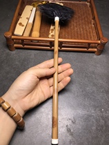  Original handmade old material Xiang Fei bamboo ostrich hair whisk Buddha statue feather duster study decoration Bamboo ornaments