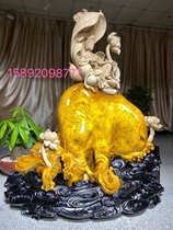 Thuja root carving wood carving ornaments Golden non Ebony Guan Gong Guanyin Maitreya landscape figure Crafts gift living room