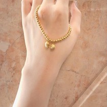  Chow Tai Fook Heritage Series Ancient gold bracelet Lotus lotus root and heart training bracelet can be DIY