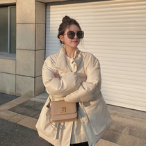 SNICYKER lazy wind down jacket women 2021 new winter Korean version of puleather tooling loose coat winter