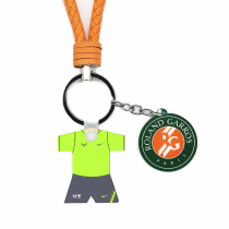 Rafael Nadal 2019 French Open 12 championship robe with tennis keychain chain lanyard decoration