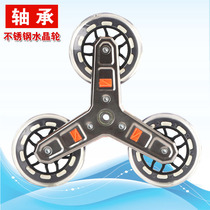 Double bearing climbing shopping cart crystal wheel stainless steel metal bracket buy vegetable cart trolley triangle stair wheel