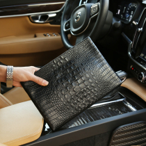 Hong Kong 2022 new male dermis crocodile print hand bag handbag business hand grip bag large capacity envelope bag