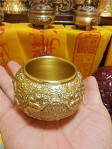Taoist supplies Copper Shuanglong water purification cup Water purification cup Water supply cup Taoist supplies Copper Tai Chi Yin and yang fish water purification cup