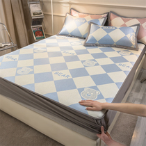 Cool Mat Summer Ice Silk Mat Washable Bed Bamboo Hat Three Sets Foldable Summer Home Soft Mat Sub Winter Summer Dual-use