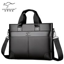 Handbag mens business leather texture briefcase Simple casual shoulder bag crossbody large capacity computer bag tide