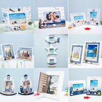 Mediterranean style photo frame photo frame Creative desktop decoration Wooden 5 inch 6 inch 7 inch 10 inch frame picture frame