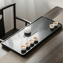 Retro style home natural Wujin Stone tea tray whole piece hand polished stone tea table simple drain pan Tea Sea